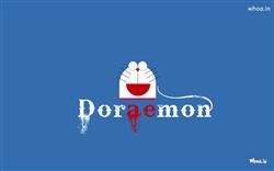Doraemon Face with Blue Background HD Wallpaper