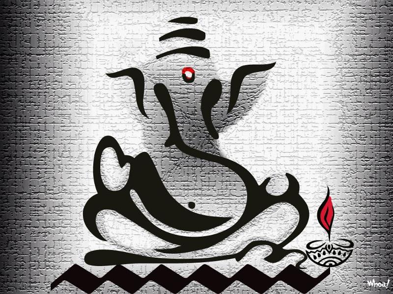 Premium Vector Hindu God Lord Ganesha Illustration Isolated In Black  Background 